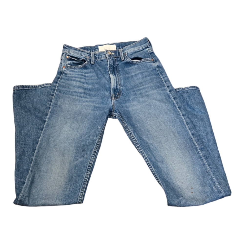 MOTHER SUPERIOR Distressed High Waisted Rider Blue Jeans Sz 27